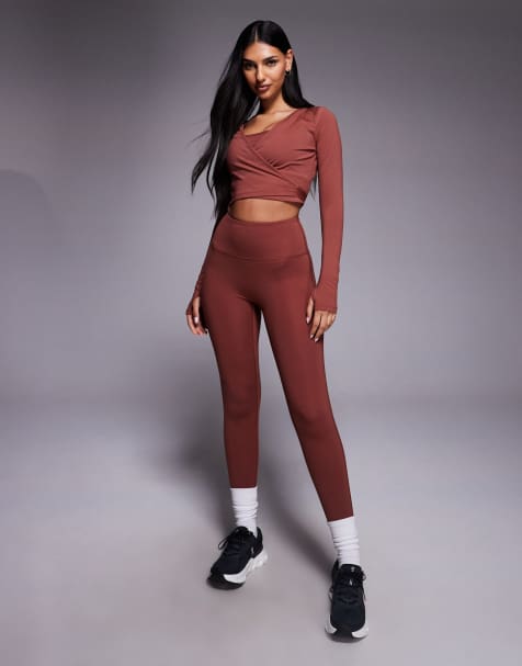 4505 soft touch high waist cropped yoga legging in spice - view 1