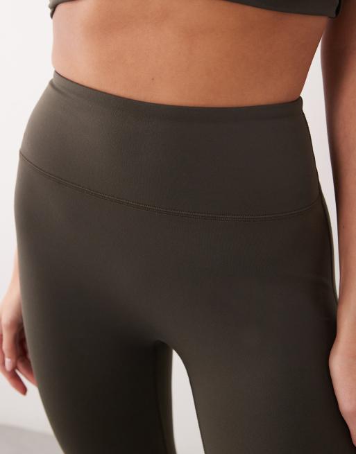 4505 soft touch high waist yoga leggings with stirrup in mocha brown , 3 of 5