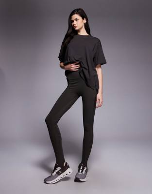 4505 Soft Touch High Waist Yoga Leggings With Stirrups In Black