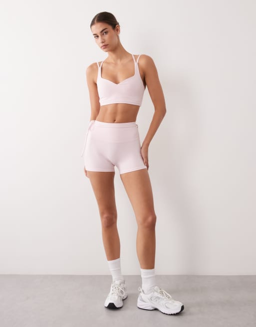 4505 soft touch light support sports bra with sweetheart neckline and removable padding in ballet pink, 3 of 4