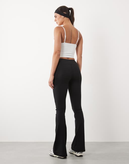4505 Soft Touch low rise slim kick yoga leggings in black, 4 of 5