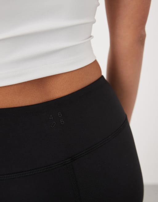 4505 Soft Touch low rise slim kick yoga leggings in black, 5 of 5