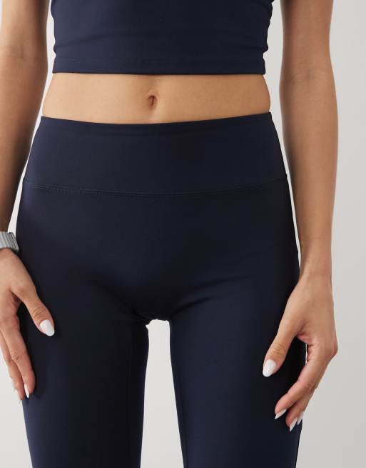 4505 soft touch low rise slim kick yoga leggings in navy, 4 of 5