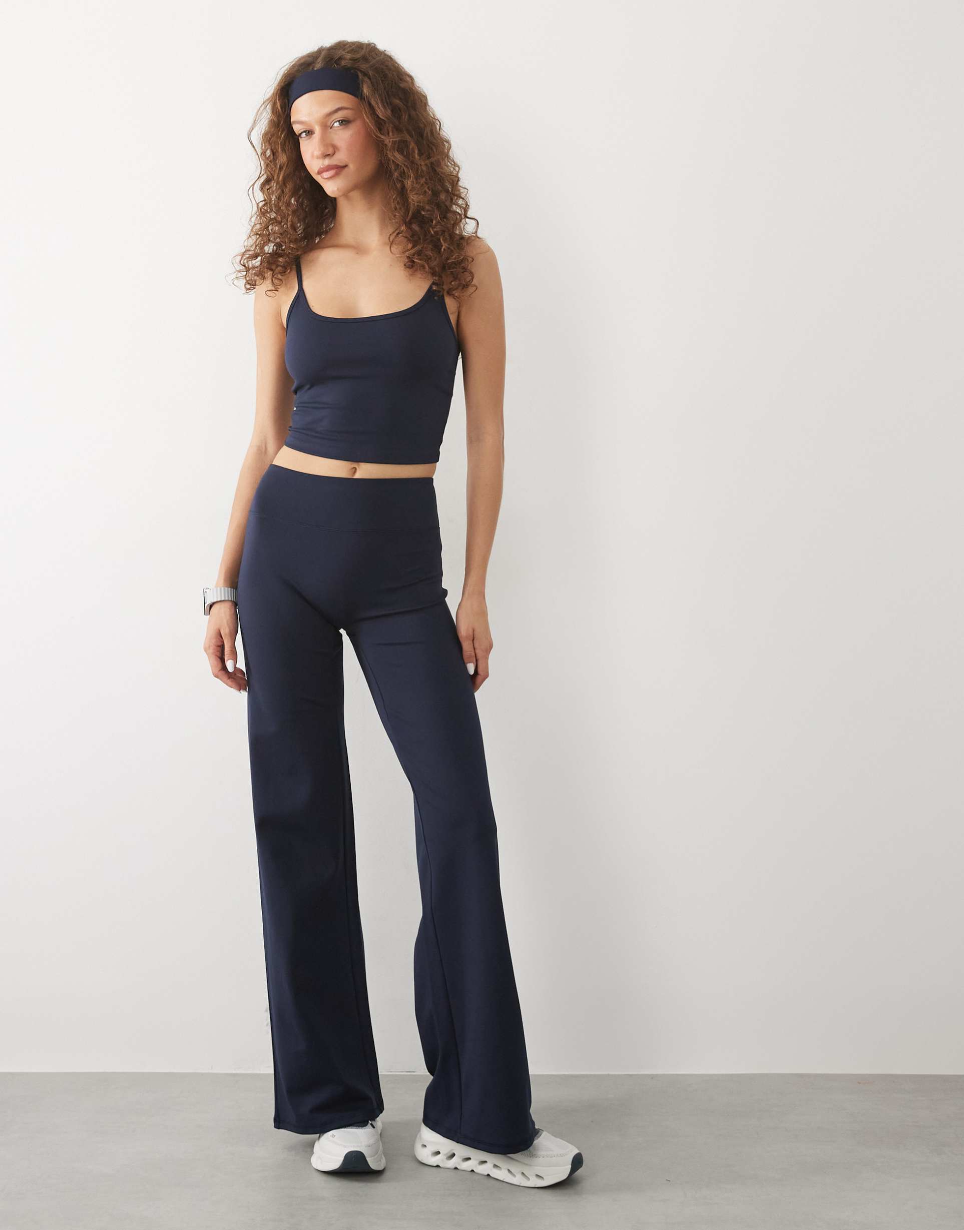 4505 soft touch low rise wide leg dance pants in navy