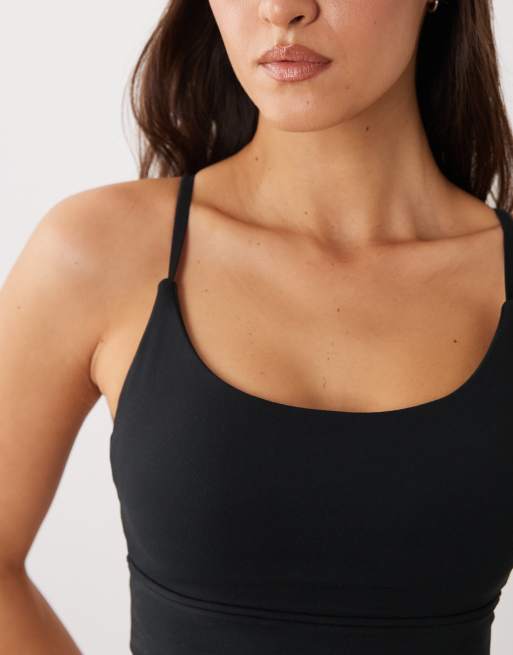 4505 soft touch medium support sports bra with removable padding in black, 4 of 4