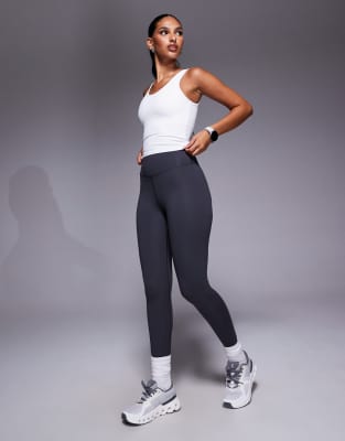 4505 Soft Touch Rib Knit Tank Top With Shelf Bra In White