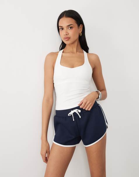 4505 soft touch sweetheart neck tank top with shelf bra in white - view 1