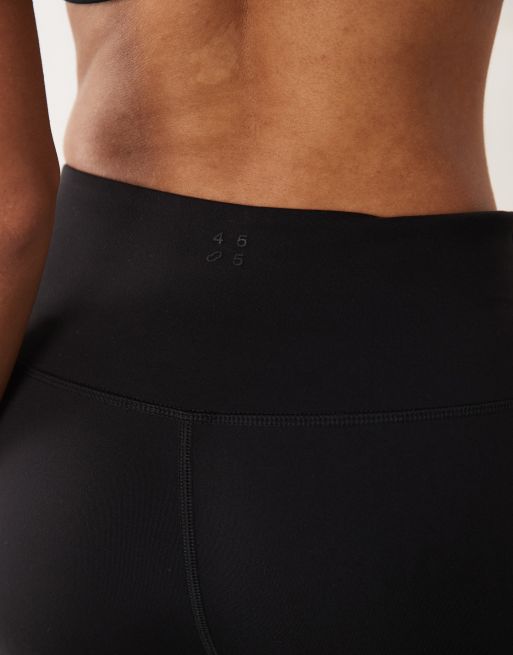 4505 soft touch wrap waist slim kick yoga leggings in black, 3 of 5
