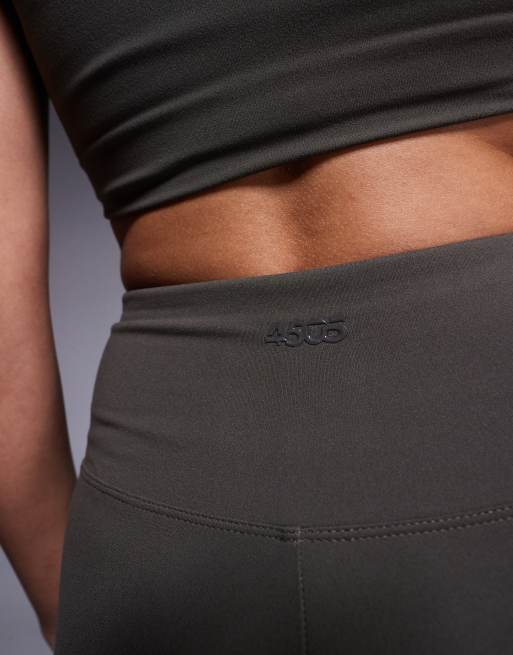 4505 soft touch wrap waist wide leg dance pants in dark olive 