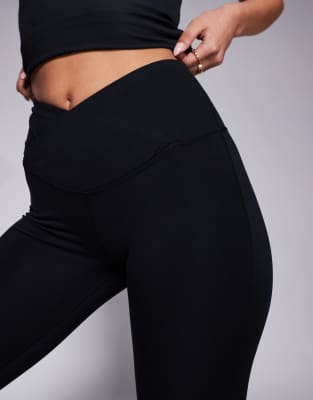 Shop 4505 Soft Touch Wrap Waist Yoga Legging In Black