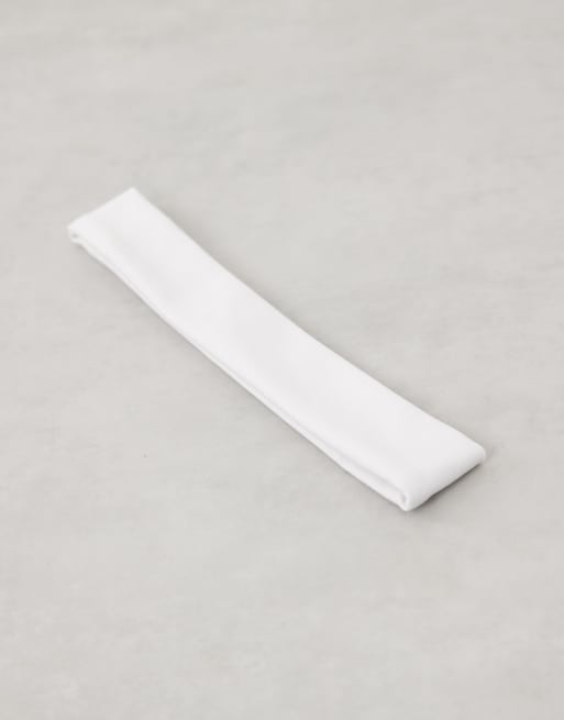 4505 Soft Touch yoga slim headband in white, 2 of 3