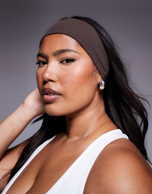 4505 soft touch yoga wide headband in chocolate