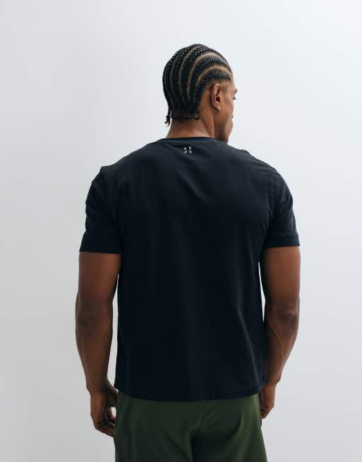 4505 - Sort tætsiddende krympet baby-T-shirt i bomuld med hurtigttørrende finish, 4 af 5