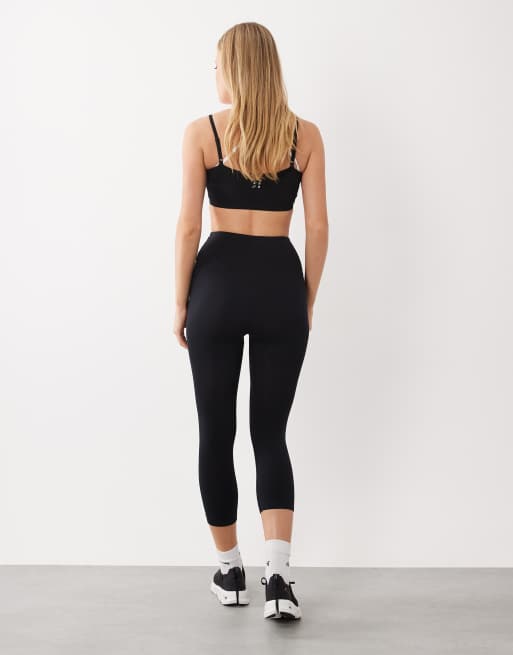 4505 - Sorte capri-leggings med høj talje og blød finish, 5 af 5