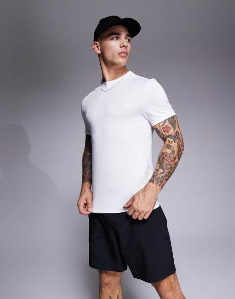 4505 – Sport-Muskelshirt aus schnell trocknendem Material in Weiß mit Logo  - view 1