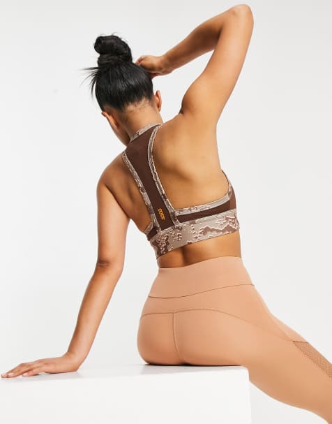 4505 sports bra with snake print detail and cut out  - view 1