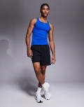 [ASOS] 4505 square neck slim fit seamless rib training singlet in cobalt blue M Cobalt Blue