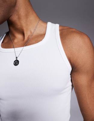 4505 Square Neck Slim Fit Seamless Rib Training Tank Top