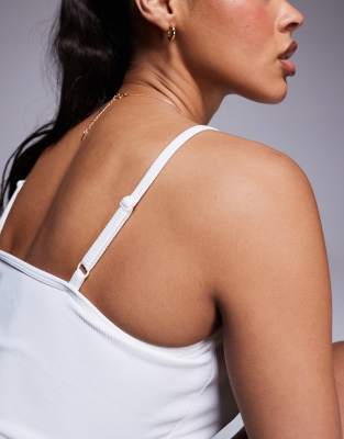 Shop 4505 Strappy Ribbed Cami Active Tank Top In White