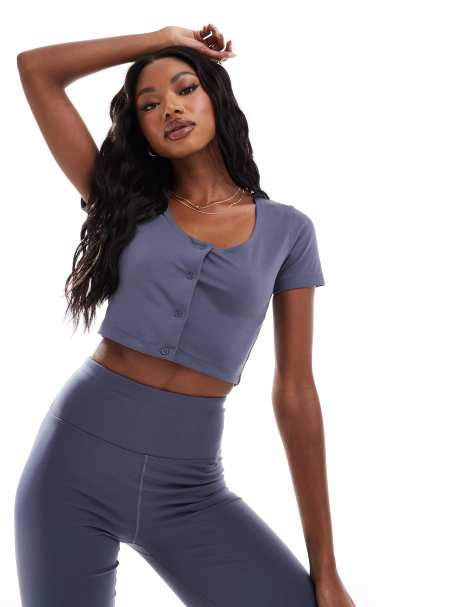 4505 Studio soft touch cardigan in slate blue - view 1