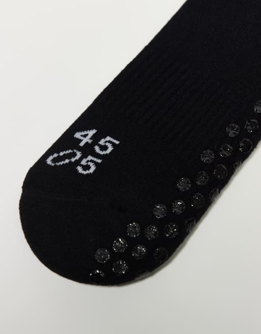 4505 – Svarta, halksäkra pilatesstrumpor med uddkant, 2-pack, 2 av 3