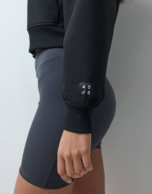 4505 sweat à capuche zippé coupe carrée cocon noir, 5 de 5