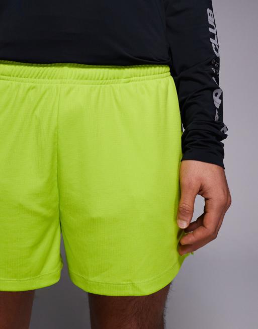 4505 - Syregrønne 8-cm-løbeshorts med lynlåslommer i hurtigttørrende mesh, 3 af 5