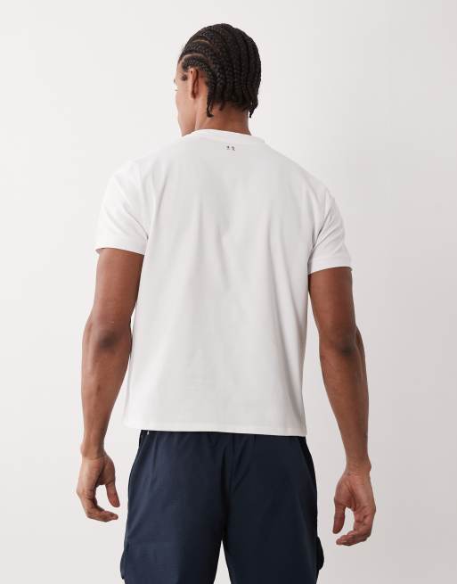 4505 - T-shirt baby attillata in cotone bianco con finitura quick dry, 4 di 5