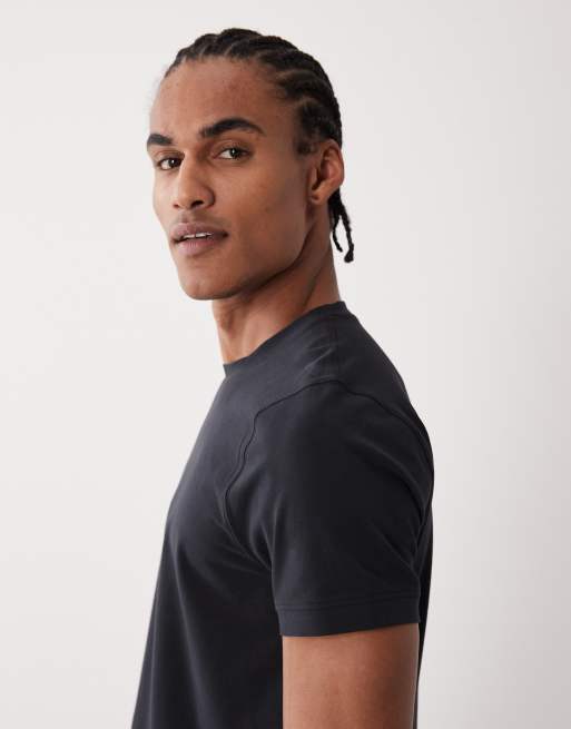 4505 - T-shirt baby attillata in cotone nera con finitura quick dry, 3 di 5