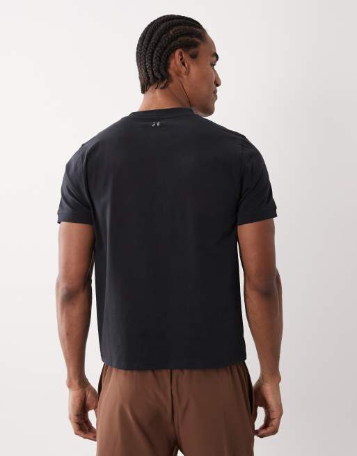 4505 - T-shirt baby attillata in cotone nera con finitura quick dry, 5 di 5