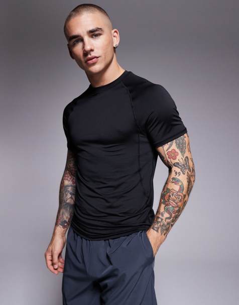 4505 - T-shirt base layer attillata nera in tessuto quick dry - view 1