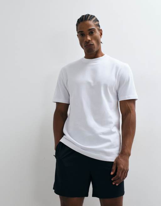 4505 - T-shirt coupe classique en coton épais à séchage rapide - Blanc, 2 de 5