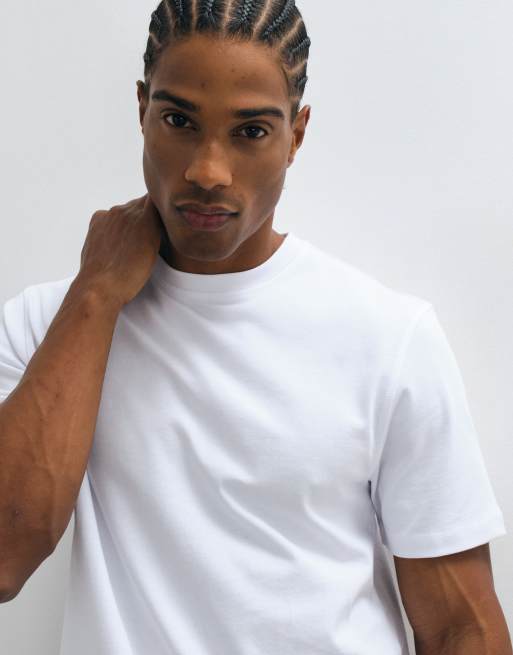 4505 - T-shirt coupe classique en coton épais à séchage rapide - Blanc, 3 de 5