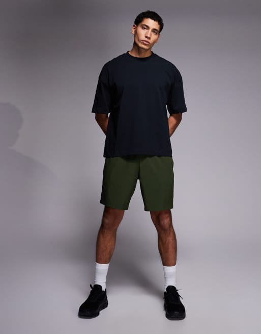 4505 - T-Shirt da allenamento corta squadrata in cotone pesante quick dry nera , 2 di 5