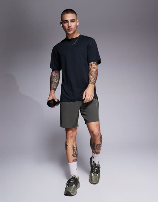 4505 - T-shirt da allenamento nera ad asciugatura rapida  