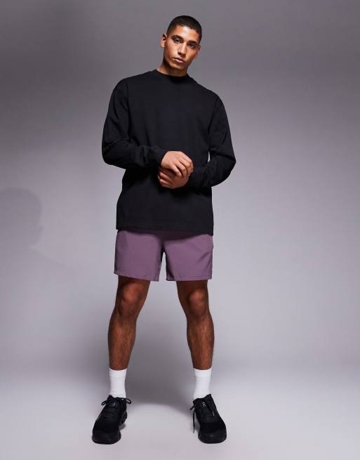 4505 - T-shirt da allenamento oversize a maniche lunghe in cotone nero slavato con finitura quick dry, 2 di 5
