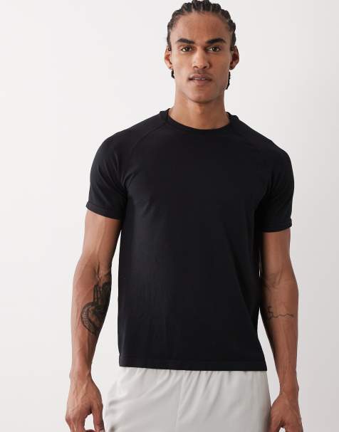 4505 - T-shirt de course en tulle léger sans coutures - Noir - view 1