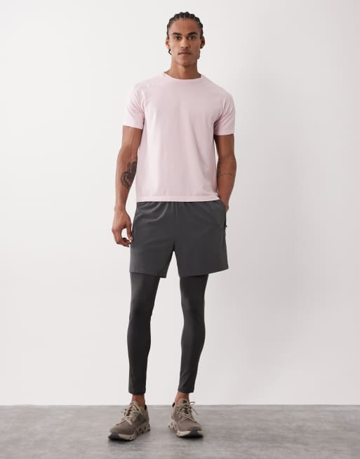 4505 - T-shirt de course sans coutures en tulle léger - Rose clair, 2 de 5