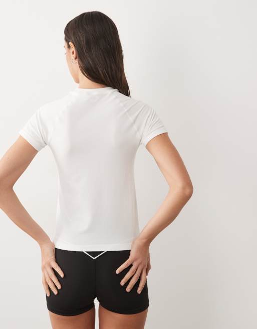 4505 t-shirt de running léger sans coutures en mesh blanc, 4 de 4
