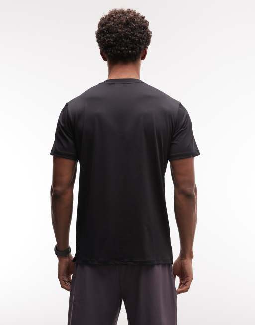4505 - T-shirt de sport léger à séchage rapide avec logo sur la poitrine - Noir, 3 de 5