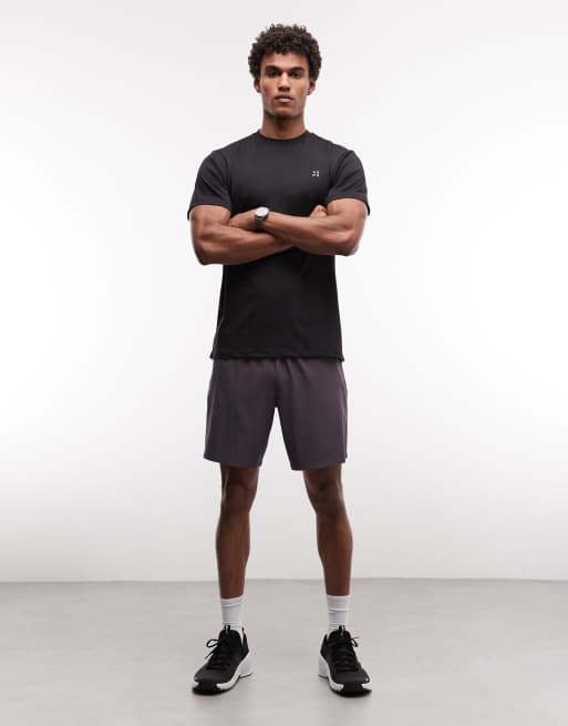 4505 - T-shirt de sport léger à séchage rapide avec logo sur la poitrine - Noir, 5 de 5
