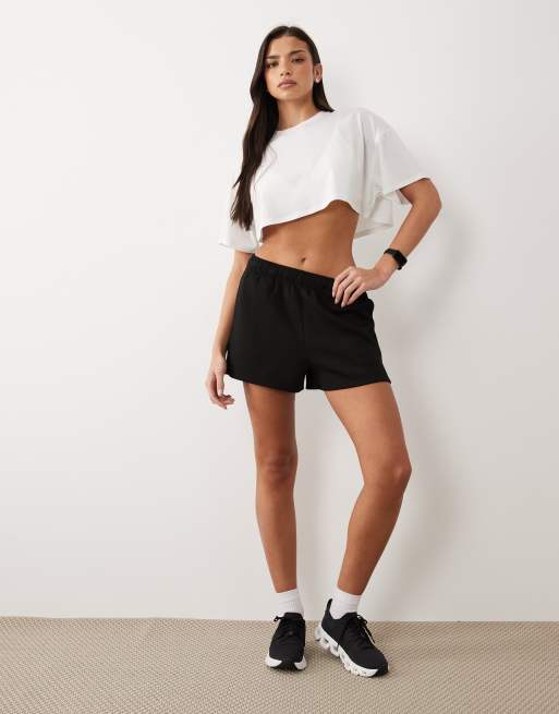 4505 - T-shirt de sport ultra court en jersey à séchage rapide - Blanc, 2 de 4