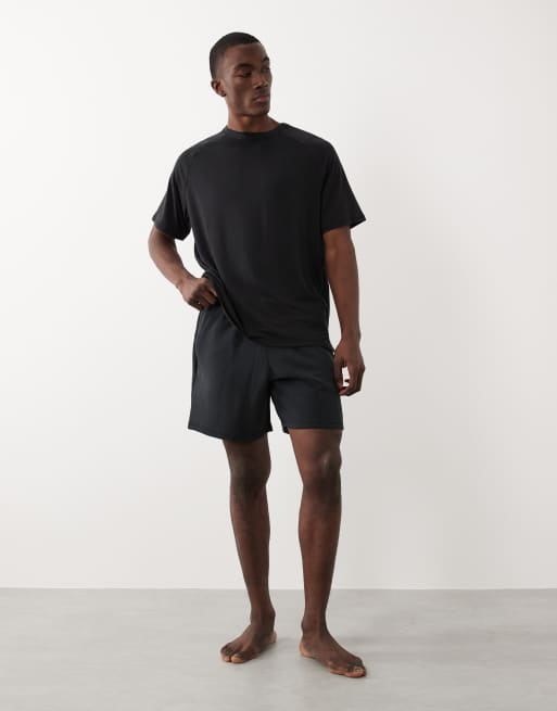 4505 - T-shirt de yoga oversize coupe carrée en jersey à séchage rapide - Noir, 2 de 5