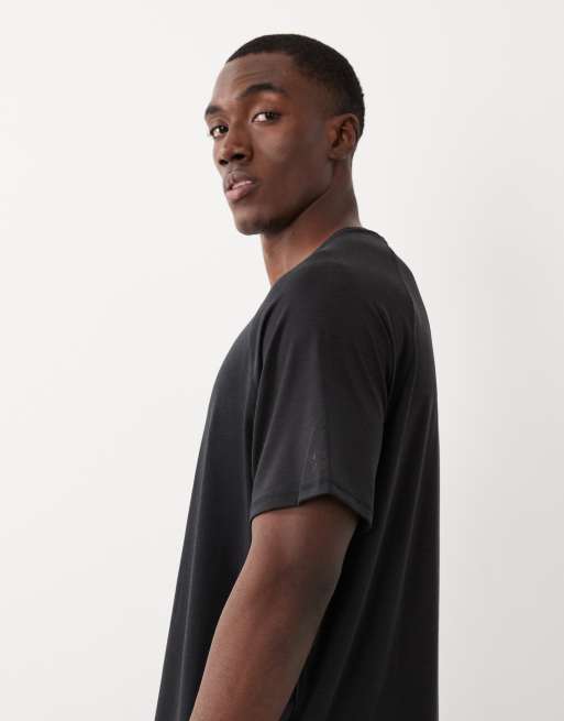 4505 - T-shirt de yoga oversize coupe carrée en jersey à séchage rapide - Noir, 4 de 5