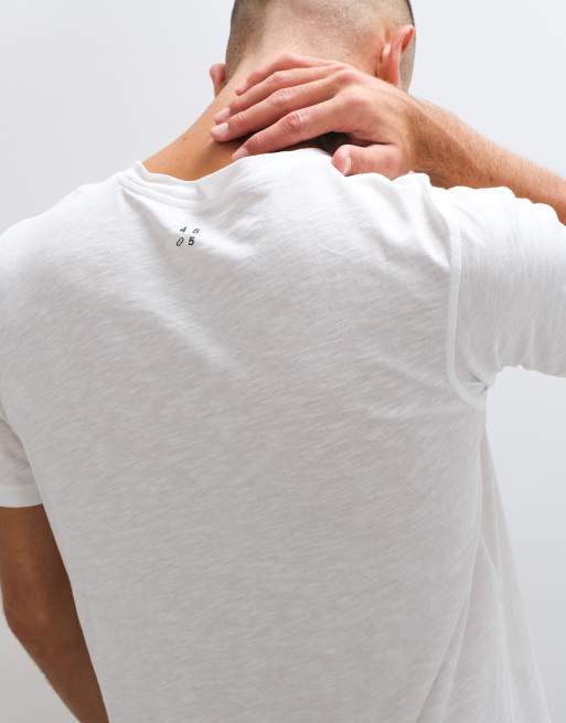 4505 t-shirt henley à manches courtes en coton slub léger, blanc cassé, 2 de 5