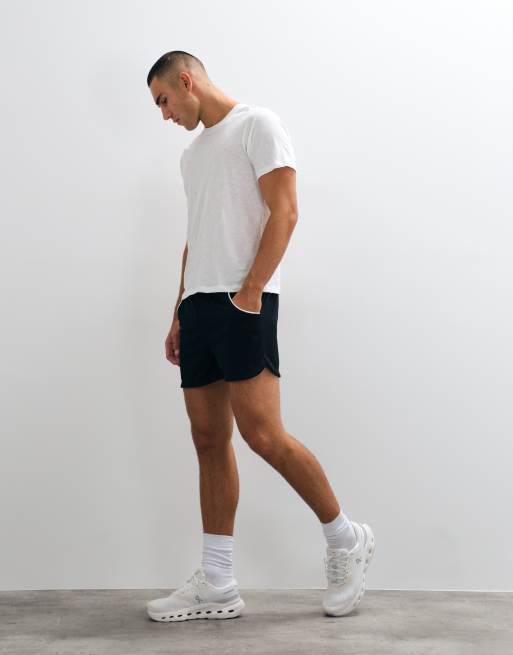 4505 t-shirt henley à manches courtes en coton slub léger, blanc cassé, 3 de 5