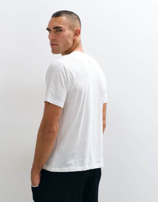 4505 t-shirt henley à manches courtes en coton slub léger, blanc cassé, 4 de 5