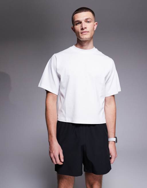 4505 - T-shirt in cotone taglio corto bianca con finitura quick dry