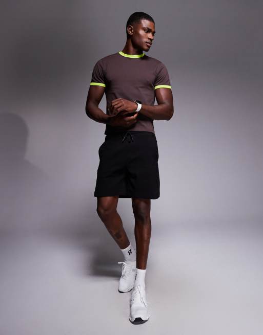4505 - T-shirt mini in cotone color uvetta con finitura quick dry e bordi a contrasto, 2 di 5