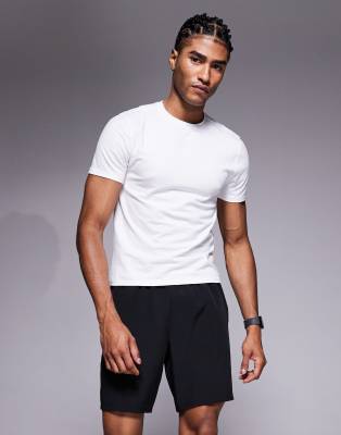 4505 - T-shirt raccourci en coton à séchage rapide - Blanc